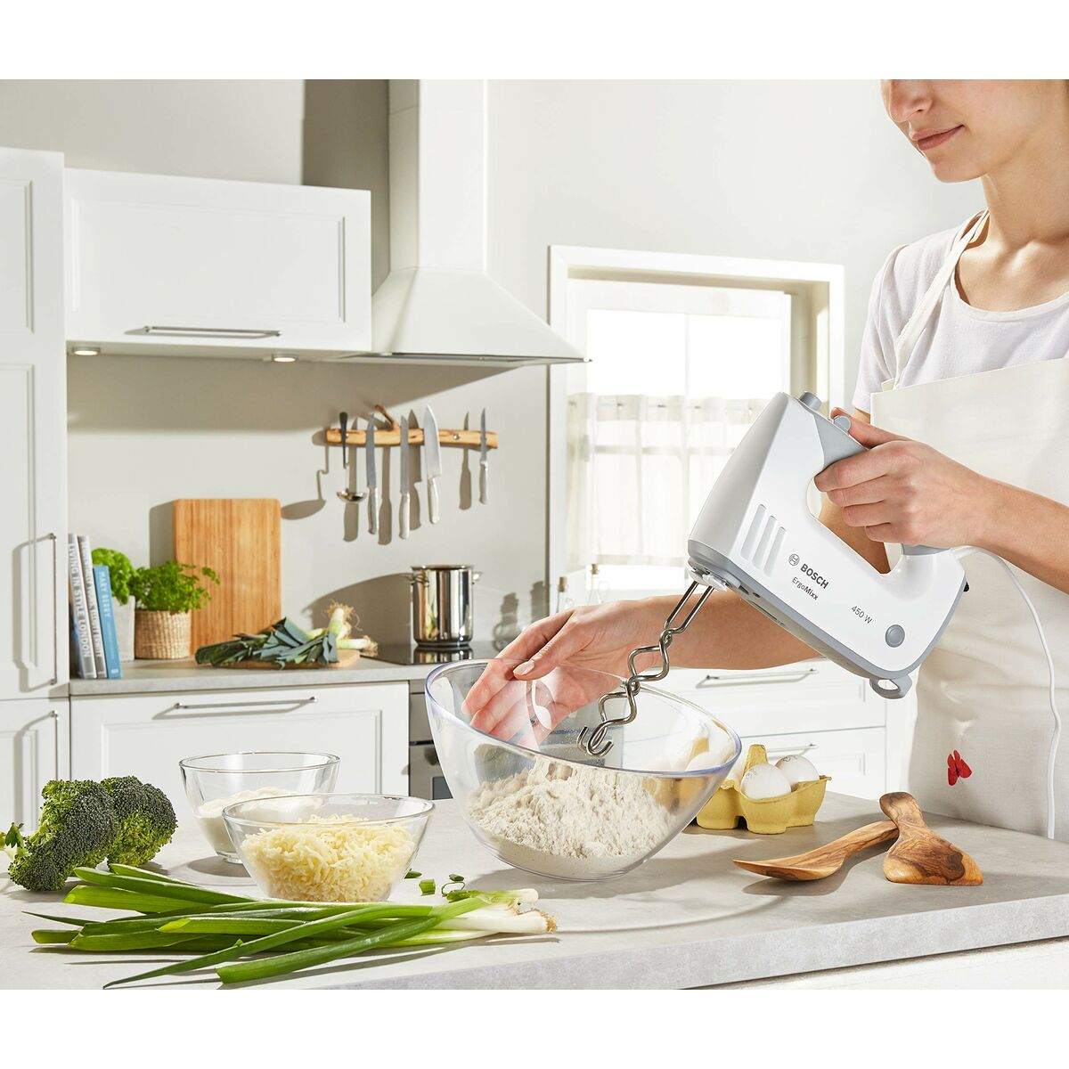 Frullatore ad Immersione BOSCH MFQ36400 Bianco/Grigio 450 W